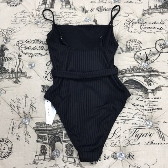 TOPSHOP Belted One-Piece Swimsuit - Picture 5 of 8